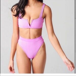 L Space Lee Lee + Frenchi Pointelle Rib Bikini Set Small